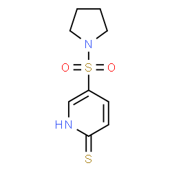 ChemSpider 2D Image | 5-(pyrrolidin-1-ylsulfonyl)pyridine-2-thiol | C9H12N2O2S2