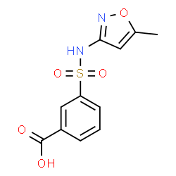 ChemSpider 2D Image | 3-[(5-Methyl-1,2-oxazol-3-yl)sulfamoyl]benzoic acid | C11H10N2O5S