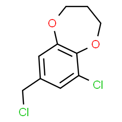 ChemSpider 2D Image | 6-Chloro-8-(chloromethyl)-3,4-dihydro-2H-1,5-benzodioxepine | C10H10Cl2O2