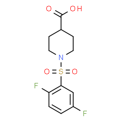ChemSpider 2D Image | 1-[(2,5-Difluorophenyl)sulfonyl]-4-piperidinecarboxylic acid | C12H13F2NO4S