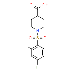 ChemSpider 2D Image | 1-[(2,4-Difluorophenyl)sulfonyl]-4-piperidinecarboxylic acid | C12H13F2NO4S