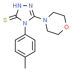 ChemSpider 2D Image | 4-(4-methylphenyl)-5-morpholin-4-yl-4H-1,2,4-triazole-3-thiol | C13H16N4OS
