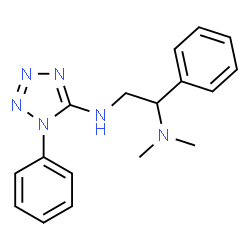 ChemSpider 2D Image | N~1~,N~1~-Dimethyl-1-phenyl-N~2~-(1-phenyl-1H-tetrazol-5-yl)-1,2-ethanediamine | C17H20N6