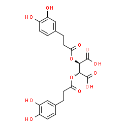 ChemSpider 2D Image | (2R,3R)-2,3-Bis{[3-(3,4-dihydroxyphenyl)propanoyl]oxy}succinic acid | C22H22O12