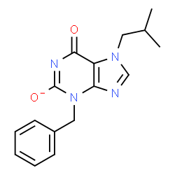 ChemSpider 2D Image | 3-Benzyl-7-isobutyl-6-oxo-6,7-dihydro-3H-purin-2-olate | C16H17N4O2