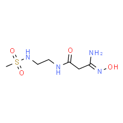 ChemSpider 2D Image | (3Z)-3-Amino-3-(hydroxyimino)-N-{2-[(methylsulfonyl)amino]ethyl}propanamide | C6H14N4O4S