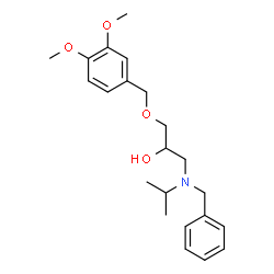 ChemSpider 2D Image | 1-[Benzyl(isopropyl)amino]-3-[(3,4-dimethoxybenzyl)oxy]-2-propanol | C22H31NO4