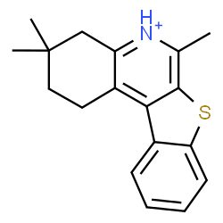 ChemSpider 2D Image | 3,3,6-Trimethyl-1,2,3,4-tetrahydro[1]benzothieno[2,3-c]quinolin-5-ium | C18H20NS