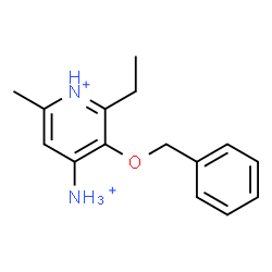 ChemSpider 2D Image | 4-Ammonio-3-(benzyloxy)-2-ethyl-6-methylpyridinium | C15H20N2O