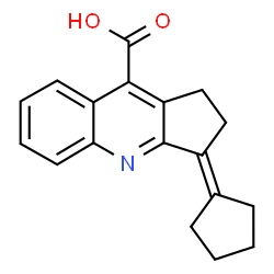 ChemSpider 2D Image | 3-Cyclopentylidene-2,3-dihydro-1H-cyclopenta[b]quinoline-9-carboxylic acid | C18H17NO2
