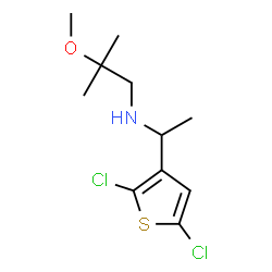 ChemSpider 2D Image | N-[1-(2,5-Dichloro-3-thienyl)ethyl]-2-methoxy-2-methyl-1-propanamine | C11H17Cl2NOS