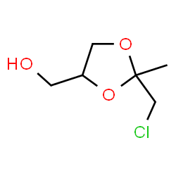ChemSpider 2D Image | [2-(Chloromethyl)-2-methyl-1,3-dioxolan-4-yl]methanol | C6H11ClO3