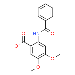 ChemSpider 2D Image | 2-(Benzoylamino)-4,5-dimethoxybenzoate | C16H14NO5