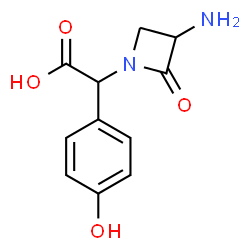 ChemSpider 2D Image | (3-Amino-2-oxo-1-azetidinyl)(4-hydroxyphenyl)acetic acid | C11H12N2O4