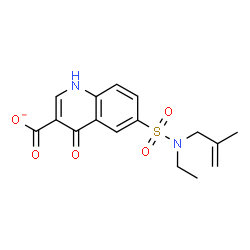ChemSpider 2D Image | 6-[Ethyl(2-methyl-2-propen-1-yl)sulfamoyl]-4-oxo-1,4-dihydro-3-quinolinecarboxylate | C16H17N2O5S