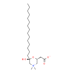 ChemSpider 2D Image | [(2R,6S)-6-Hydroxy-4,4-dimethyl-6-pentadecylmorpholin-4-ium-2-yl]acetate | C23H45NO4