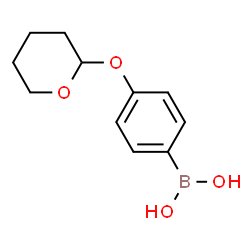 ChemSpider 2D Image | 4-(Tetrahydro-2H-pyran-2-yloxy)phenylboronic acid | C11H15BO4