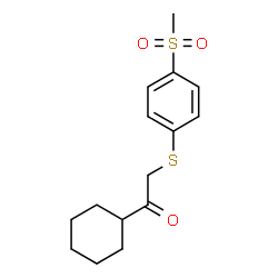 ChemSpider 2D Image | 1-Cyclohexyl-2-{[4-(methylsulfonyl)phenyl]sulfanyl}ethanone | C15H20O3S2