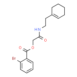 ChemSpider 2D Image | 2-{[2-(1-Cyclohexen-1-yl)ethyl]amino}-2-oxoethyl 2-bromobenzoate | C17H20BrNO3