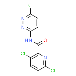 ChemSpider 2D Image | 3,6-Dichloro-N-(6-chloro-3-pyridazinyl)-2-pyridinecarboxamide | C10H5Cl3N4O