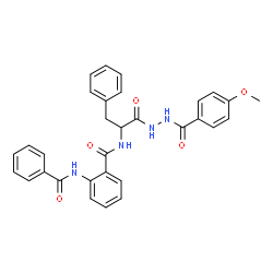 ChemSpider 2D Image | 2-benzamido-N-{1-[N'-(4-methoxybenzoyl)hydrazinecarbonyl]-2-phenylethyl}benzamide | C31H28N4O5