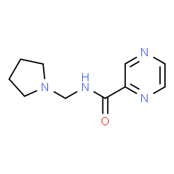 ChemSpider 2D Image | N-(1-Pyrrolidinylmethyl)-2-pyrazinecarboxamide | C10H14N4O