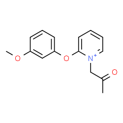ChemSpider 2D Image | 2-(3-Methoxyphenoxy)-1-(2-oxopropyl)pyridinium | C15H16NO3