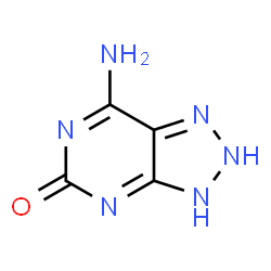 ChemSpider 2D Image | 7-Amino-2,3-dihydro-5H-[1,2,3]triazolo[4,5-d]pyrimidin-5-one | C4H4N6O