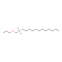ChemSpider 2D Image | N,N-Dimethyl-N-(propoxymethyl)-1-dodecanaminium | C18H40NO