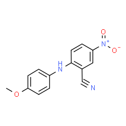 ChemSpider 2D Image | 2-[(4-Methoxyphenyl)amino]-5-nitrobenzonitrile | C14H11N3O3
