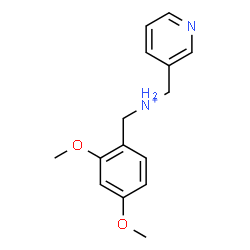 ChemSpider 2D Image | (2,4-Dimethoxyphenyl)-N-(3-pyridinylmethyl)methanaminium | C15H19N2O2