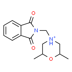ChemSpider 2D Image | 4-[(1,3-Dioxo-1,3-dihydro-2H-isoindol-2-yl)methyl]-2,6-dimethylmorpholin-4-ium | C15H19N2O3