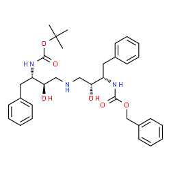 ChemSpider 2D Image | Benzyl 2-methyl-2-propanyl {iminobis[(2S,3R)-3-hydroxy-1-phenyl-4,2-butanediyl]}biscarbamate | C33H43N3O6