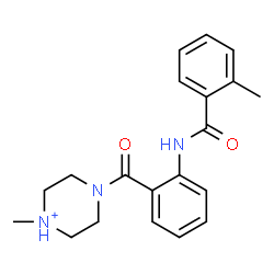 ChemSpider 2D Image | 1-Methyl-4-{2-[(2-methylbenzoyl)amino]benzoyl}piperazin-1-ium | C20H24N3O2