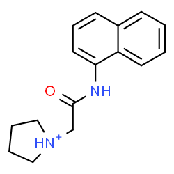 ChemSpider 2D Image | 1-[2-(1-Naphthylamino)-2-oxoethyl]pyrrolidinium | C16H19N2O