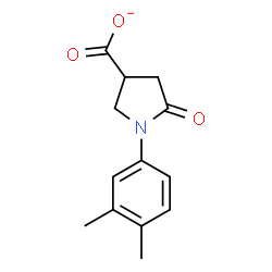 ChemSpider 2D Image | 1-(3,4-Dimethylphenyl)-5-oxo-3-pyrrolidinecarboxylate | C13H14NO3