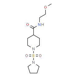 ChemSpider 2D Image | N-(2-Methoxyethyl)-1-(1-pyrrolidinylsulfonyl)-4-piperidinecarboxamide | C13H25N3O4S