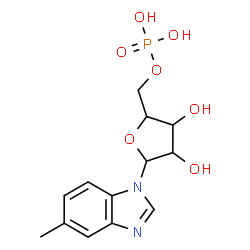 ChemSpider 2D Image | 5-Methyl-1-(5-O-phosphonopentofuranosyl)-1H-benzimidazole | C13H17N2O7P