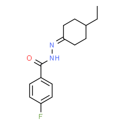 ChemSpider 2D Image | N'-(4-Ethylcyclohexylidene)-4-fluorobenzohydrazide | C15H19FN2O