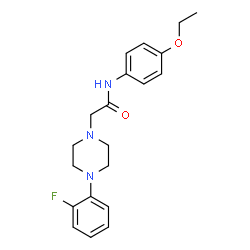 ChemSpider 2D Image | N-(4-Ethoxyphenyl)-2-[4-(2-fluorophenyl)-1-piperazinyl]acetamide | C20H24FN3O2