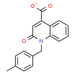 ChemSpider 2D Image | 1-(4-Methylbenzyl)-2-oxo-1,2-dihydro-4-quinolinecarboxylate | C18H14NO3