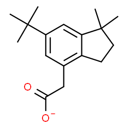 ChemSpider 2D Image | [1,1-Dimethyl-6-(2-methyl-2-propanyl)-2,3-dihydro-1H-inden-4-yl]acetate | C17H23O2