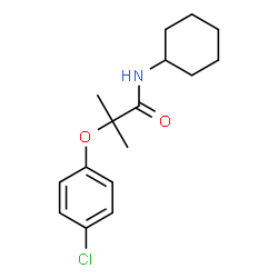 ChemSpider 2D Image | 2-(4-Chlorophenoxy)-N-cyclohexyl-2-methylpropanamide | C16H22ClNO2
