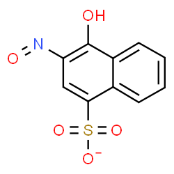 ChemSpider 2D Image | 2-nitroso-1-naphthol-4-sulfonate | C10H6NO5S