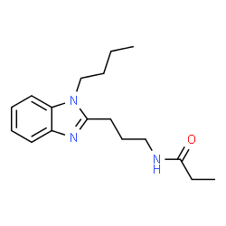 ChemSpider 2D Image | N-[3-(1-Butyl-1H-benzimidazol-2-yl)propyl]propanamide | C17H25N3O