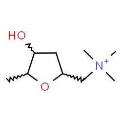 ChemSpider 2D Image | 2,5-Anhydro-1,3,6-trideoxy-1-(trimethylammonio)hexitol | C9H20NO2