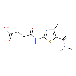 ChemSpider 2D Image | 4-{[5-(Dimethylcarbamoyl)-4-methyl-1,3-thiazol-2-yl]amino}-4-oxobutanoate | C11H14N3O4S