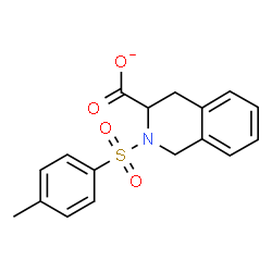 ChemSpider 2D Image | 2-[(4-Methylphenyl)sulfonyl]-1,2,3,4-tetrahydro-3-isoquinolinecarboxylate | C17H16NO4S