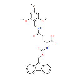 ChemSpider 2D Image | N~2~-[(9H-Fluoren-9-ylmethoxy)carbonyl]-N-(2,4,6-trimethoxybenzyl)glutamine | C30H32N2O8