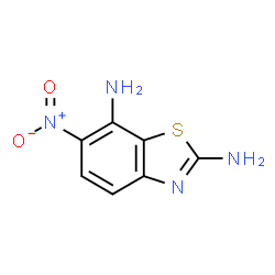 ChemSpider 2D Image | 6-Nitro-1,3-benzothiazole-2,7-diamine | C7H6N4O2S